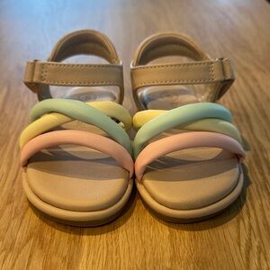Cat & Jack - Baby Multicolored Strappy Sandals, Size 5